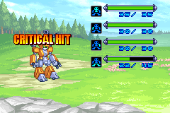 CRITICAL HIT over Metabee, with the damage panel