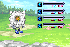 Close-up: Metabee's head exploding as its armour reaches 0