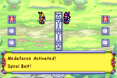 Text box: Medaforce Activated! Spiral Bolt!