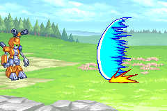 Close-up: a huge blue crescent wave hitting Metabee