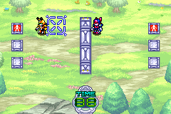 A targeting reticle over Metabee on the field