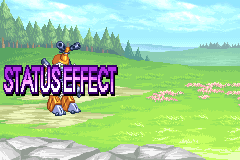 Close-up: STATUS EFFECT over Metabee in a web